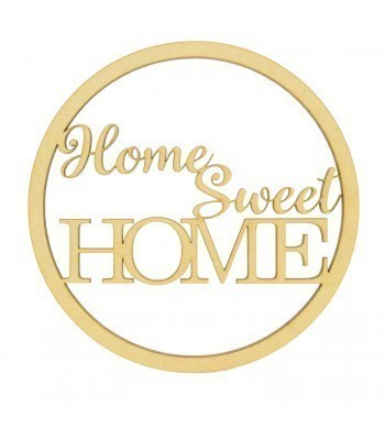 Laser Cut 'Home Sweet Home' Dream Catcher Frame - Wall Art Hoop - Size Options 